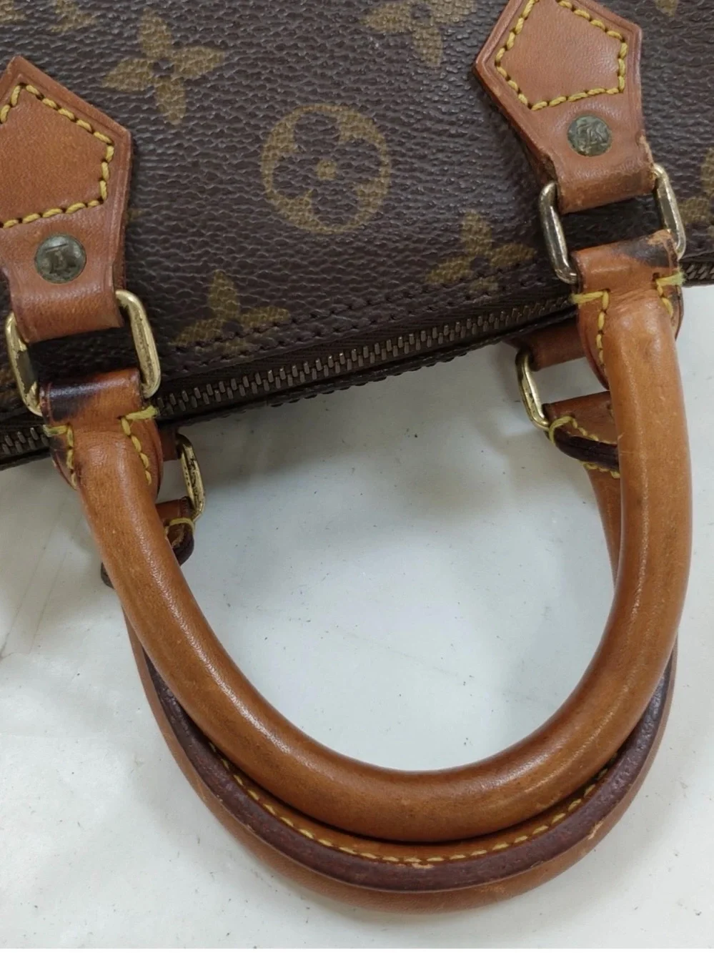 Louis Vuitton LV Hand Bag M41534 Mini Speedy Brown Monogram - Picture 3 of 7